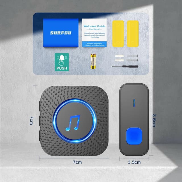 Thumbnail 6 de SURFOU Campanello senza fili 400m 🔔