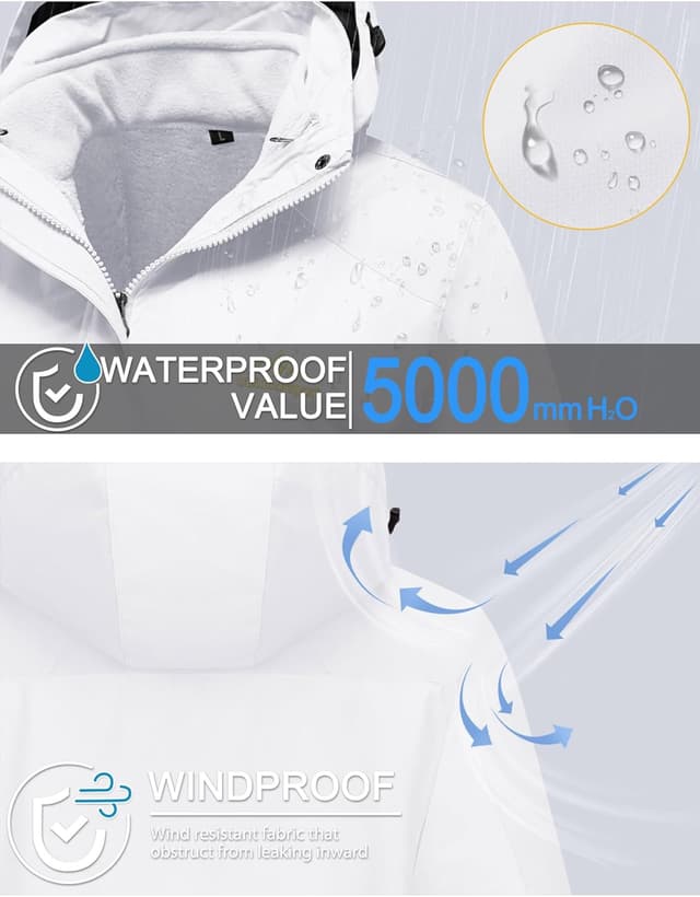 Detalle 2 de MAGCOMSEN Women's 3-in-1 Waterproof Ski Jacket