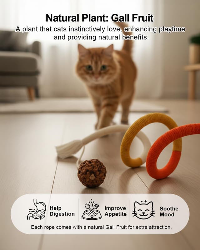 Thumbnail 4 de Natural Catnip Chew Rope Pack of 3 27in