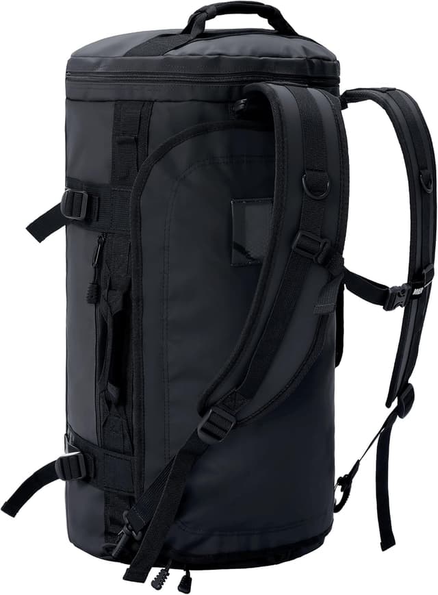 Detalle de MIER Large 60L Duffel Backpack Gym Bag with Shoe Compartment (Water Resistant) — Black