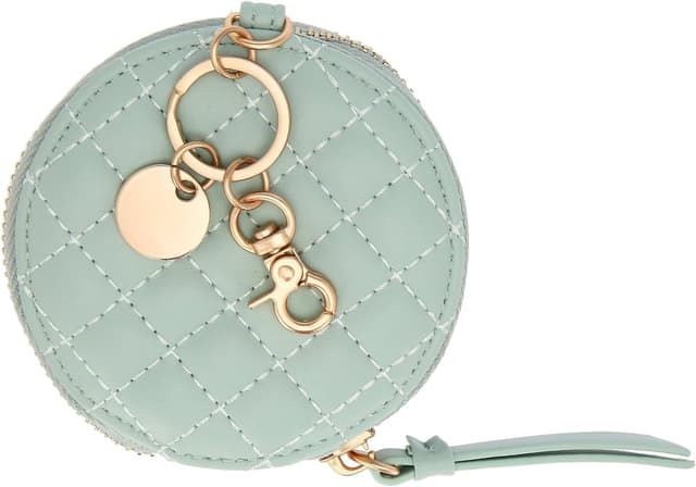 Thumbnail 1 de THUN Portachiavi rotondo con zip verde Ø 9 cm 🧷