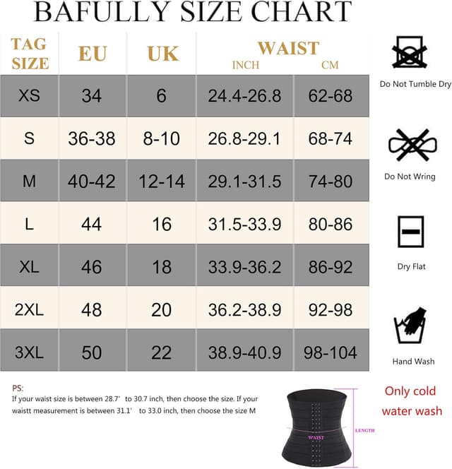 Thumbnail 6 de Bafully Women’s Waist Trainer Girdle Corset Hourglass Body Shaper with Tummy Control
