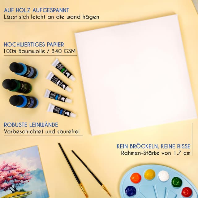 Thumbnail 2 de Zenacolor Leinwand 50x70 5er Set 🎨