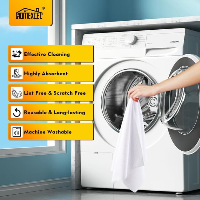 Thumbnail 6 de HOMEXCEL White Microfiber Cloths 100 Pack 🧽