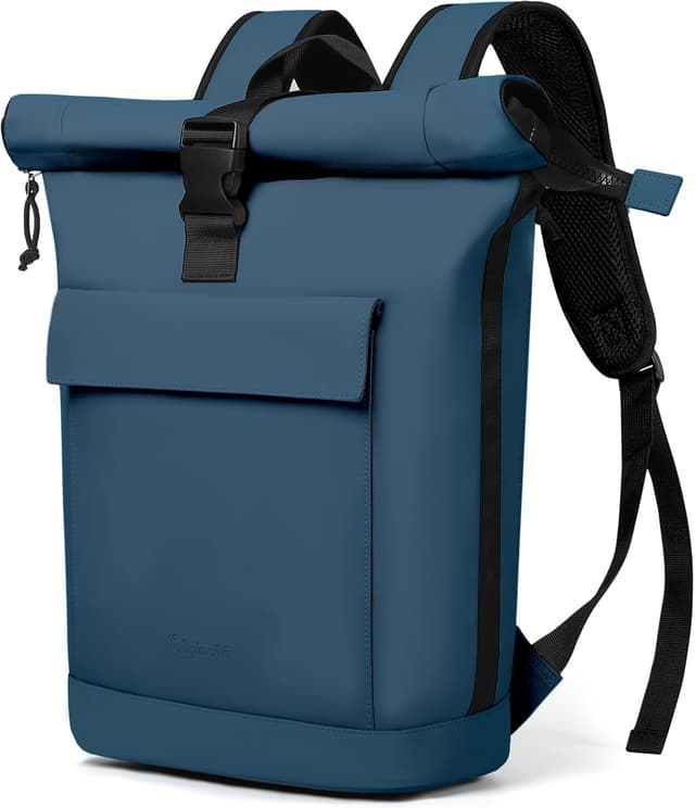 Detalle de Lekeinchi Rolltop Backpack (Blue) with 17-inch laptop compartment