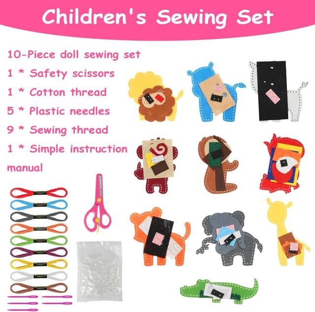 Thumbnail 1 de Vicloon Kit de Costura Infantil de Animales 🧵 para Niños 6+