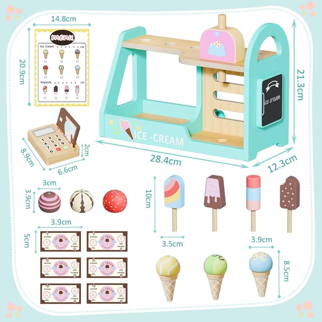 Detalle 2 de Gelateria in legno per bambini Giochi Montessori