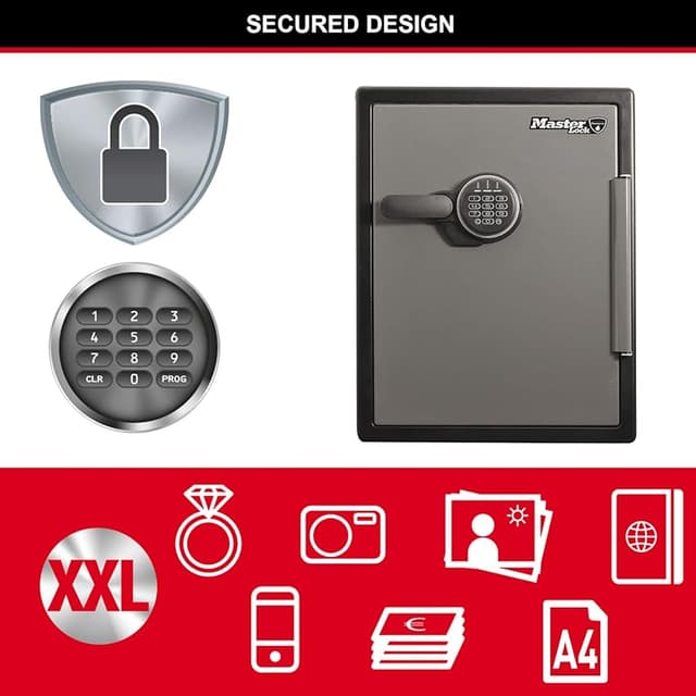 Thumbnail 4 de Master Lock Caja Fuerte Digital Resistente al Agua y Fuego 🔒