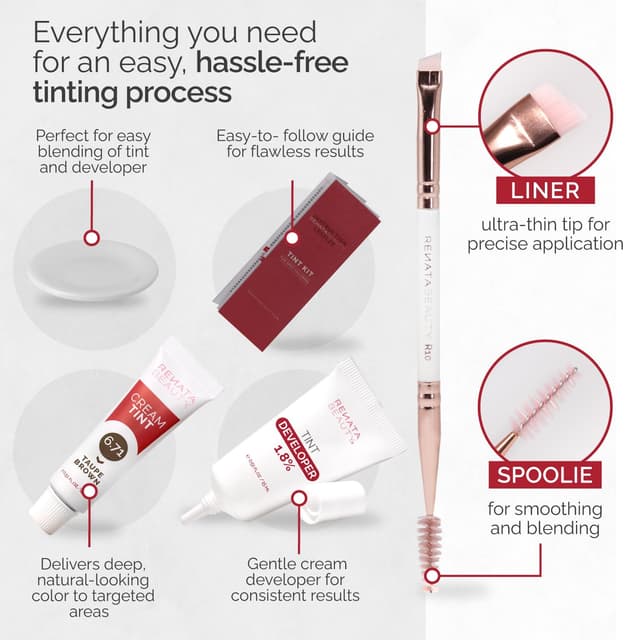 Thumbnail 6 de RB Renata Beauty Tint Kit for Spot Coloring (Cream Hair Dye Kit) – Taupe Brown, Up to 4 Weeks, 20 Applications