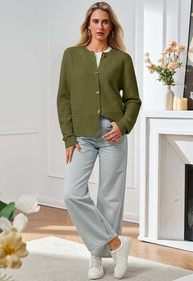 Detalle de YUNDAI cardigans crew neck 25% viscose