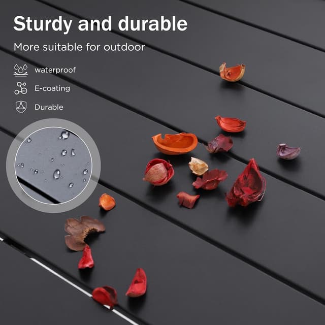 Detalle 2 de PHI VILLA 6-Seater Garden Table (150 x 90cm) with 4cm Parasol Hole