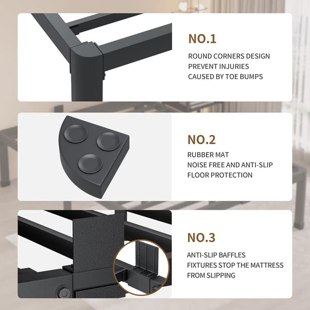 Detalle de MAF Twin Bed Frame, 18 Inch Platform