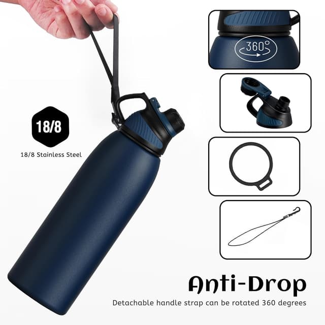 Detalle de Magnetic lid stainless bottle 600ml