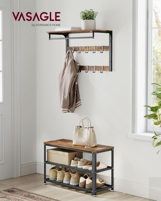 Detalle 2 de VASAGLE LBS73X panca scarpiera 73 cm