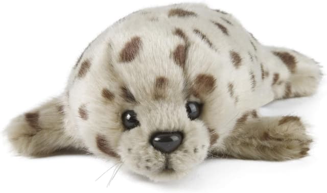 Detalle de Keycraft Living Nature – Peluche Phoque Commun bébé en peluche doux, 22 cm