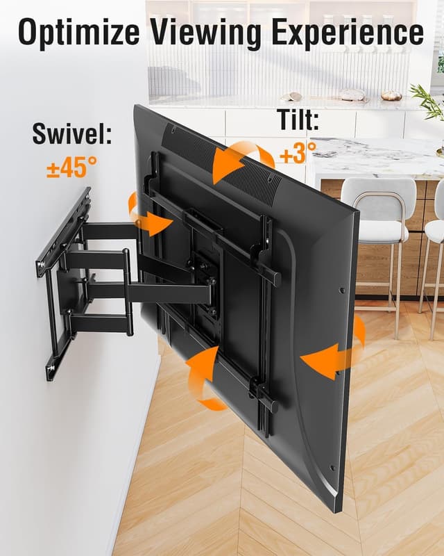 Detalle de ELIVED Heavy Duty Full Motion TV Wall Mount (50–110 inch, up to 250 lbs, VESA up to 800x600mm)