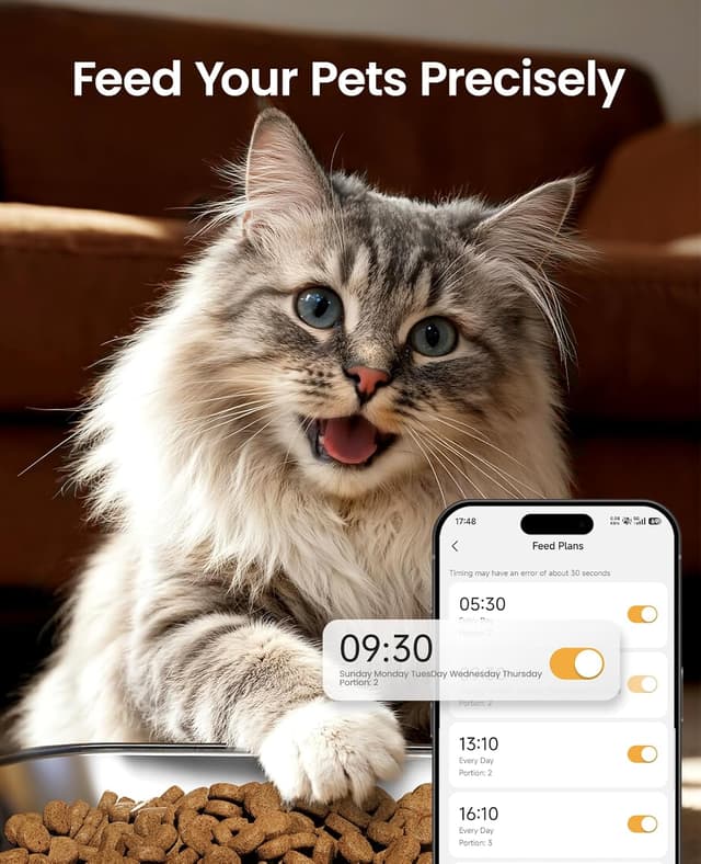 Detalle 2 de oneisall 5L Automatic Cat Feeder with App Control 🐱