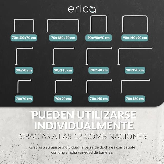 Detalle de Erica Barra de Cortina 12 combinaciones