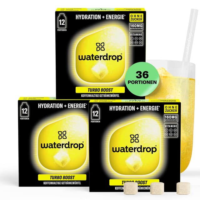 Imagen de waterdrop Microenergy Turbo Boost 160 mg Koffein 🍬 en OfertitasTOP