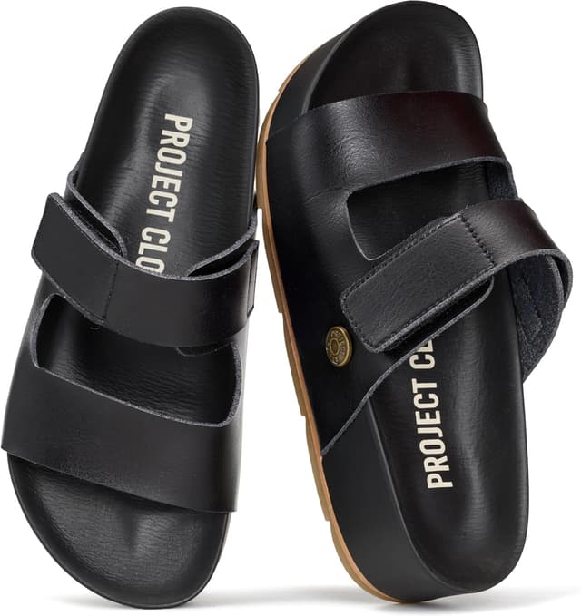 Detalle de Project Cloud 100% Genuine Leather Platform Sandals for Women with Plush Memory Foam Insole