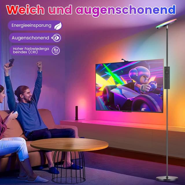 Detalle 2 de YICAIZI RGB Stehlampe Wohnzimmer 36 W