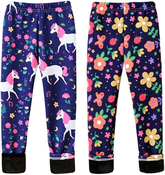 Detalle de FedMois 2er Pack Mädchen Thermo-Strumpfhose/Leggings gefüttert für den Winter