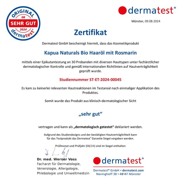 Detalle de BIO Rosmarinöl Haare 100 ml – Haarserum mit Hyaluronsäure & Biotin gegen Haarausfall