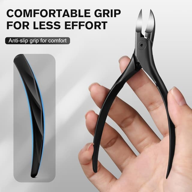 Detalle 2 de FERYES podiatrist toenail clippers for thick nails with curved blade & wide jaw