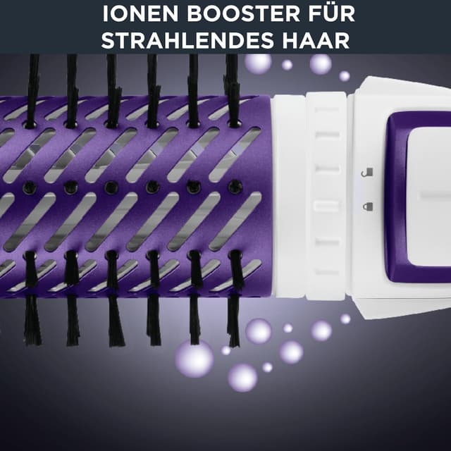Detalle de Rowenta Rotierende Warmluftbürste Brush Activ Volume & Shine CF9530 (Keramik, 2 Bürstenköpfe)