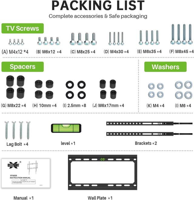 Thumbnail 5 de USX MOUNT Fixed TV Wall Mount 99lbs