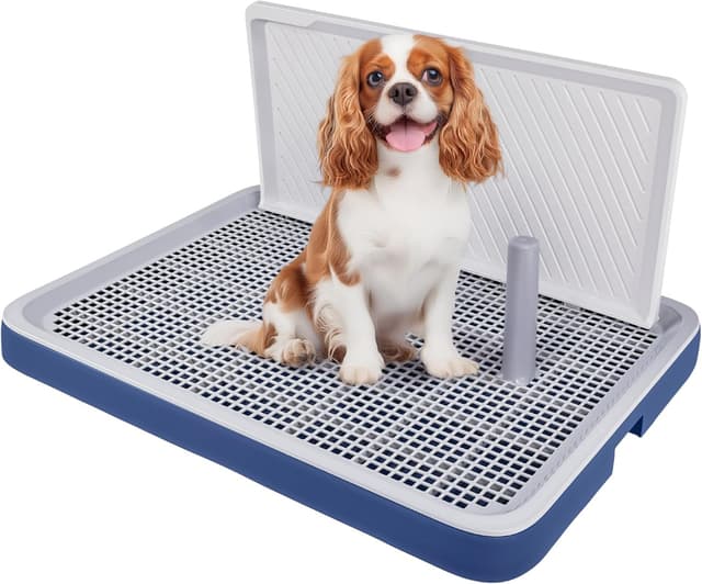 Detalle de Pawise Dog Potty Training Toilet with Wall Column & Removable Post (Mesh Pad Tray)