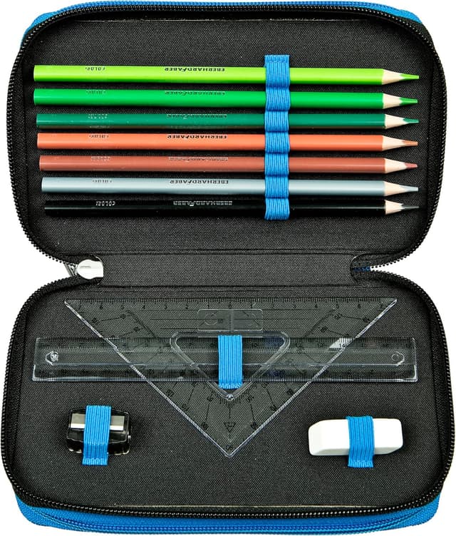 Detalle de Scooli Tripledecker Super Mario: gefülltes Schüleretui mit Zubehör für Schule und unterwegs (ab 6 Jahren)