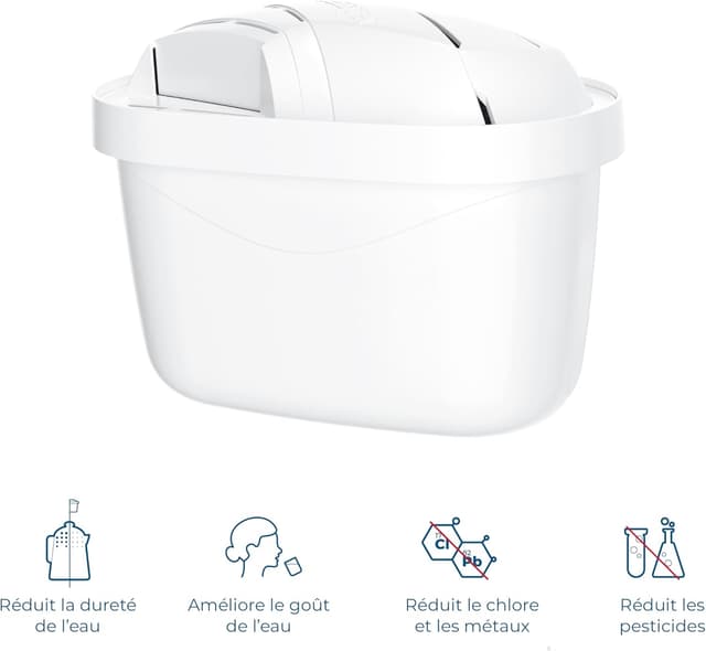 Detalle 1 de Wessper Cartouche Filtrante – filtre à eau compatible carafe filtrante Brita Maxtra, charbon actif et résine échangeuse d’ions (12 pièces)