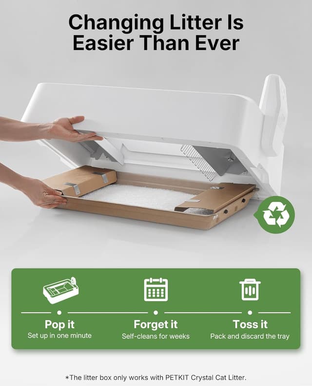 Thumbnail 6 de PETKIT Purobot Crystal Self Cleaning Cat Litter Tray with Cover (Non-Clumping) with Smart Health Monitoring