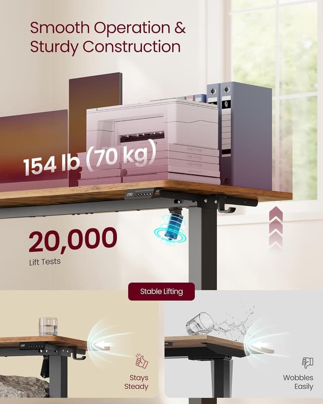 Thumbnail 4 de VASAGLE LSD312KD01 electric standing desk 120x60cm