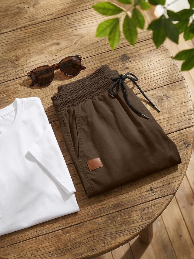 Thumbnail 5 de JMIERR Mens Casual Shorts cotton drawstring