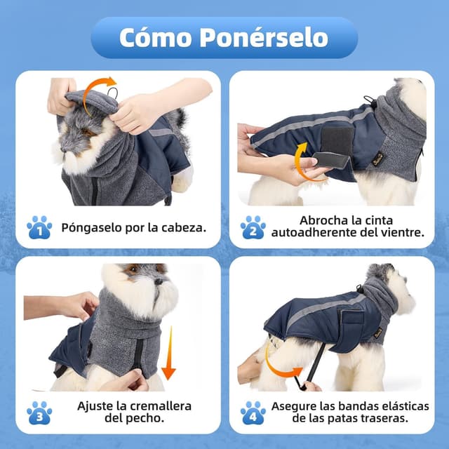 Thumbnail 4 de SlowTon Abrigo para Perro Invierno con Forro Polar