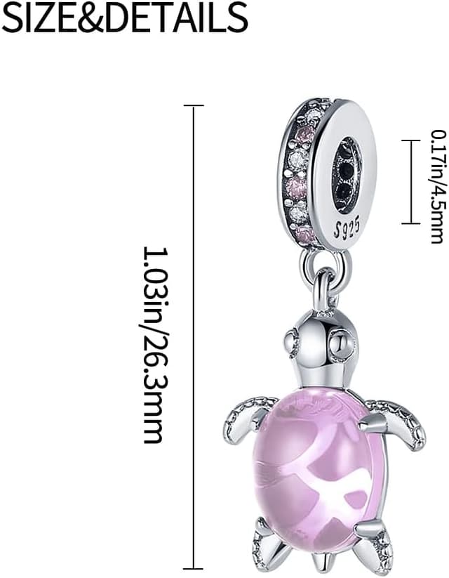 Detalle 2 de KUNVONIC Charm Anhänger Damen aus 925 Sterling Silber (für Armband & Halskette, passend für europäische Charmes) Z2