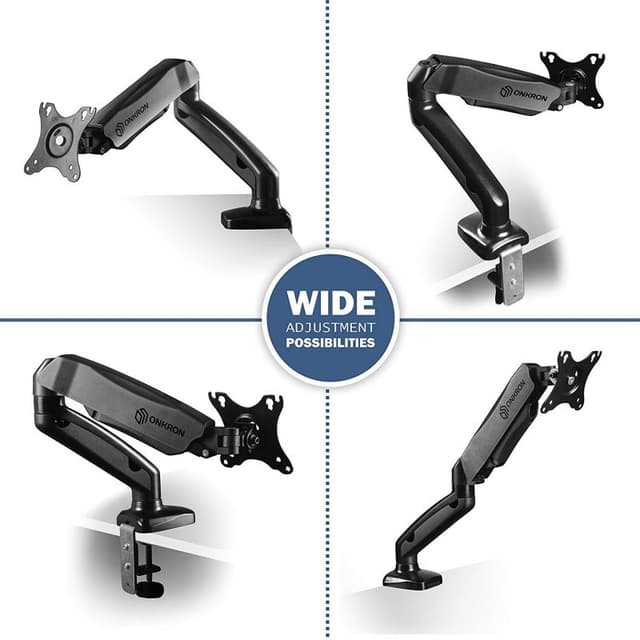 Detalle 2 de Onkron G80-BLK soporte de brazo articulado para monitor 13-32" con resorte de gas y VESA 100x100