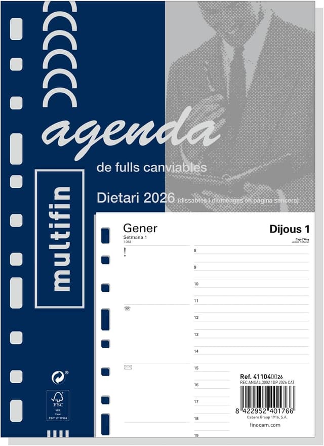 Thumbnail 5 de Finocam Recambio Anual 2026 Día Página