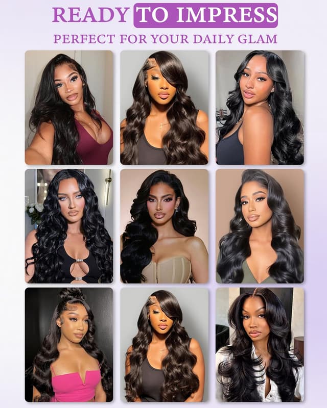 Thumbnail 6 de luvobo 5x5 HD Lace Closure Wig (Human Hair, 32 Inch, 220% Density) Glueless Body Wave