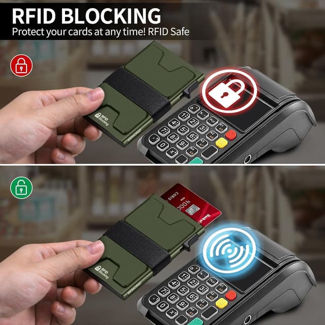 Thumbnail 2 de SEMORID Slim Aluminum Card Holder Wallet holds 12+ cards 💼