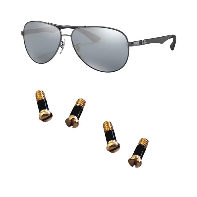 Detalle 2 de Screw Replacement Repair Kit (Set of 4) with Cross & A Screwdriver for Ray-Ban Carbon Fibre RB8313 / RB8301 / RB8307 / RB8303 Sunglasses