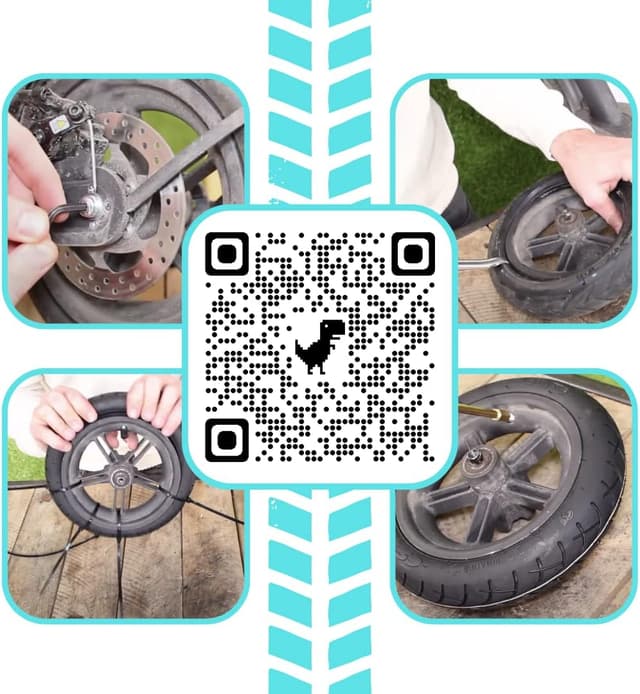 Thumbnail 6 de Bitume pneu renforcé 8,5 pouces pour trottinette électrique (avant/arrière) + chambre à air et kit de montage