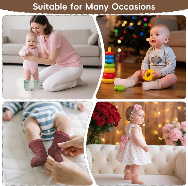 Thumbnail 6 de Chaussettes à nœud dentelle Aolso pour filles