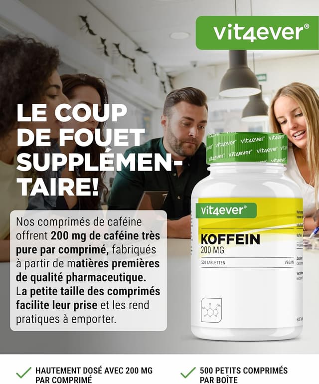 Detalle 2 de Caféine 200 mg – 500 comprimés