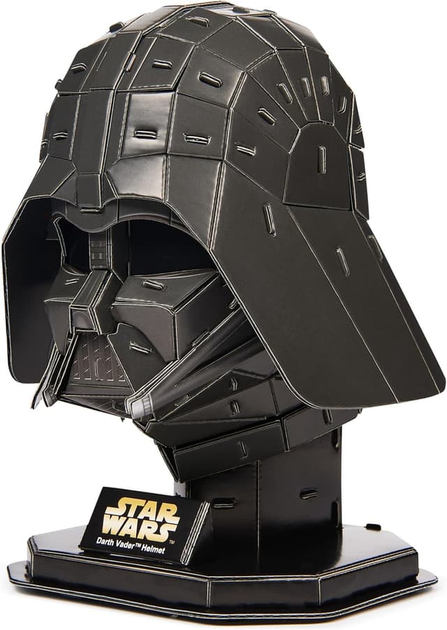 Detalle 2 de 4D Build SW Darth Vader Helmet – kit di modellismo in cartoncino con colla e supporto