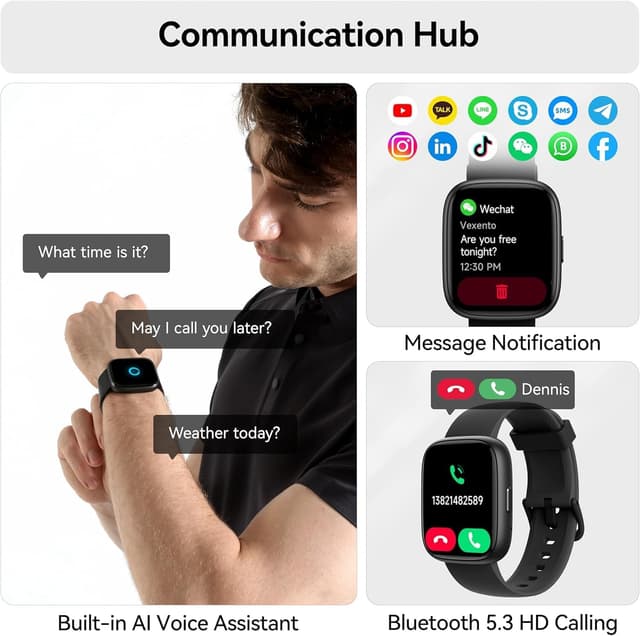 Thumbnail 4 de Smart Watch with Alexa Built‑in 1.83" fitness watch