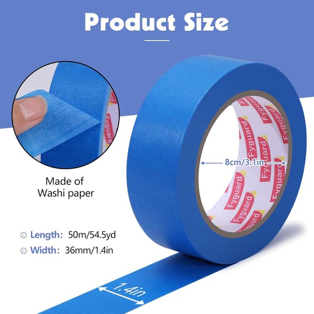 Detalle 2 de 36mm painters masking tape, 10 rolls