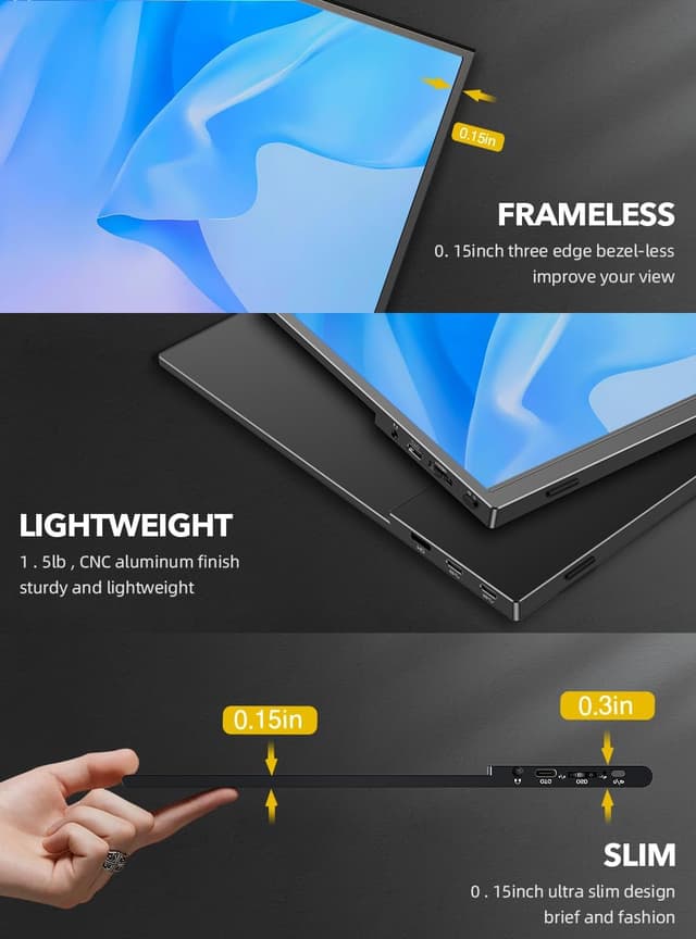 Thumbnail 5 de UPERFECT True 4K Portable Monitor 15.6"